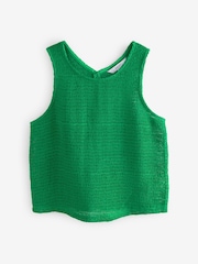 Green Crochet Shell Tank Top - Image 5 of 7