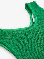 Green Crochet Shell Tank Top - Image 7 of 7
