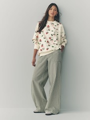 Red Graphic Strawberry Print Cotton Rich Long Crew Neck Sweatshirt - Image 6 of 13