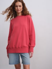 Rouge - Sweat long décontracté Essentials - Image 2 de 7