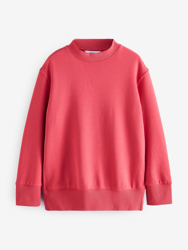 Red Relaxed Fit Essentials Longline Sweatshirt - Image 5 of 7