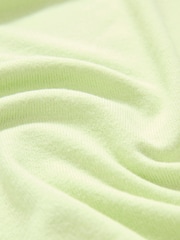 Lime Green Soft Touch Cosy Crew Neck Boxy Mid Short Sleeve Jumper Top - Image 7 of 8