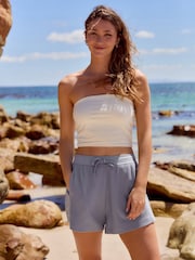 Blue Textured Waffle Summer Shorts - Image 3 of 8