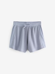 Blue Textured Waffle Summer Shorts - Image 6 of 8