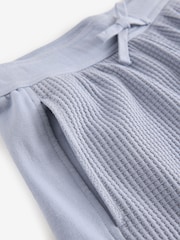 Blue Textured Waffle Summer Shorts - Image 8 of 8
