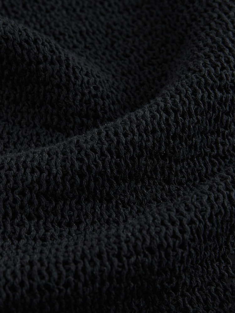 Black Crochet Shell Tank Top - Image 7 of 7