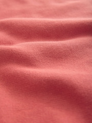 Red Raw Hem Detail Washed 100% Cotton Crew Neck Sweatshirt - Image 7 of 7