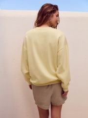Buttermilk Yellow Boucle Amalfi City Graphic Sweat Top - Image 3 of 7