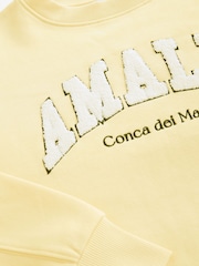 Buttermilk Yellow Boucle Amalfi City Graphic Sweat Top - Image 6 of 7