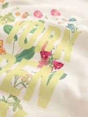 Ecru Graphic NYC Garden Party 100% Cotton Sweatshirt - Image 7 of 8