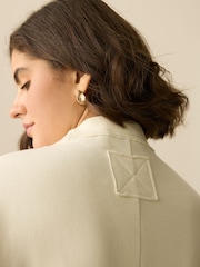Ecru Relaxed Fit Button Down Embroidered Cardigan - Image 5 of 6