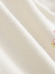 Ecru Relaxed Fit Button Down Embroidered Cardigan - Image 9 of 9