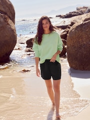 Charcoal Grey/ Slate Textured Seer Shorts - Image 2 of 6