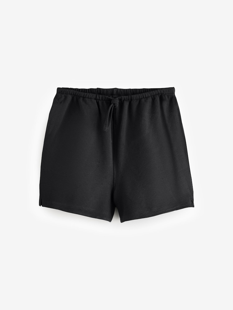 Charcoal Grey/ Slate - Textured Seer Shorts - Image 4 of 6
