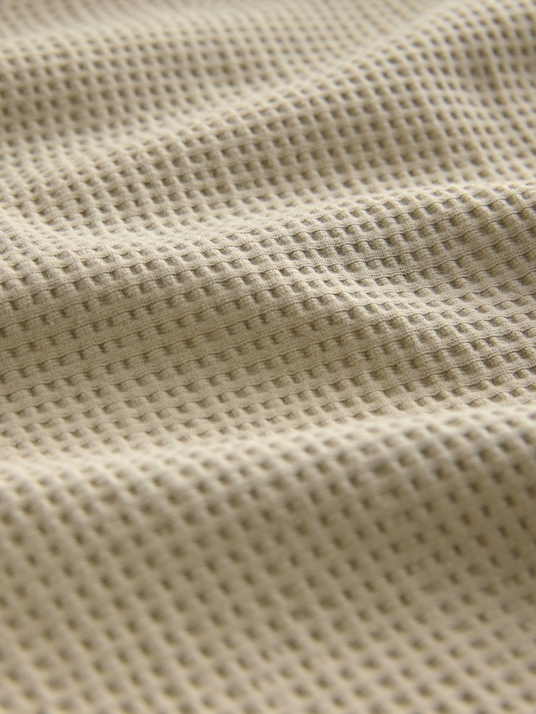 Sage Green Textured Seer Sucker Smock Dress - Image 6 of 6
