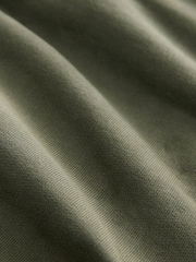 Green Relaxed Fit Washed Cotton V-Neck Hoodie - Image 8 of 8