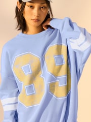 Blue Graphic 89 Number Sweatshirt - Image 4 of 7
