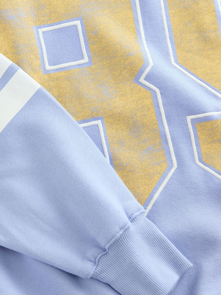 Blue Graphic 89 Number Sweatshirt - Image 7 of 7