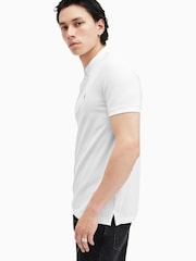 Белый - Рубашка поло с короткими рукавами Allsaints Reform - Image 4 of 6