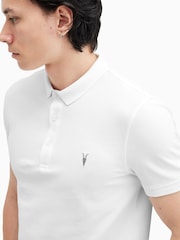 Белый - Рубашка поло с короткими рукавами Allsaints Reform - Image 5 of 6