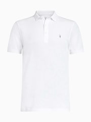 AllSaints White Reform Shortsleeve Polo Shirt - Image 7 of 8