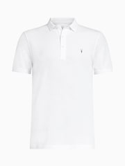 AllSaints White Reform Shortsleeve Polo Shirt - Image 8 of 8