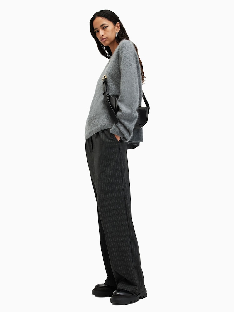 AllSaints Grey Rebel Crew Neck Jumpers - Image 3 of 8