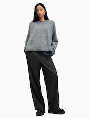 AllSaints Grey Rebel Crew Neck Jumpers - Image 5 of 8