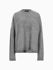 AllSaints Grey Rebel Crew Neck Jumpers - Image 8 of 8