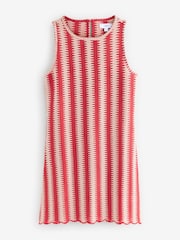 White Crochet Shift Stripe Dress - Image 6 of 8