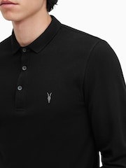 AllSaints Black Reform Longsleeve Polo Shirt - Image 2 of 6