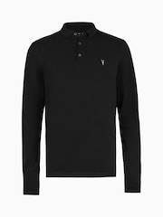 AllSaints Black Reform Longsleeve Polo Shirt - Image 6 of 6
