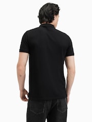 Черный - Рубашка поло с короткими рукавами Allsaints Reform - Image 4 of 5