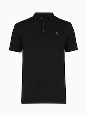 Черный - Рубашка поло с короткими рукавами Allsaints Reform - Image 5 of 5