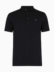 AllSaints Black Reform Shortsleeve Polo Shirt - Image 6 of 6