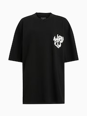 AllSaints Black Orlando Etta Crew Neck T-Shirt - Image 8 of 8