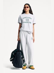 Sporty & Rich Grey Varsity Crest T-Shirt - Image 2 of 9
