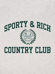 Sporty & Rich Grey Varsity Crest T-Shirt - Image 8 of 9