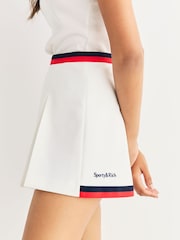 Sporty & Rich White Serif Logo Mila Skirt - Image 5 of 6