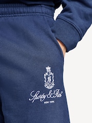Sporty & Rich Blue Vendome Embroidered Joggers - Image 2 of 10