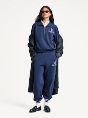 Sporty & Rich Blue Vendome Embroidered Joggers - Image 3 of 10