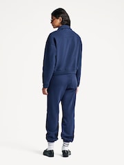 Sporty & Rich Blue Vendome Embroidered Quarter Zip Sweatshirt - Image 5 of 9