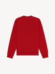 Sporty & Rich Red Varsity Crest Crewneck Sweat Top - Image 5 of 7