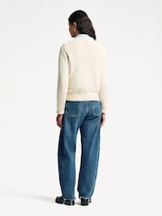 Sporty & Rich Cream Vendome Knitted Sweater - Image 3 of 4