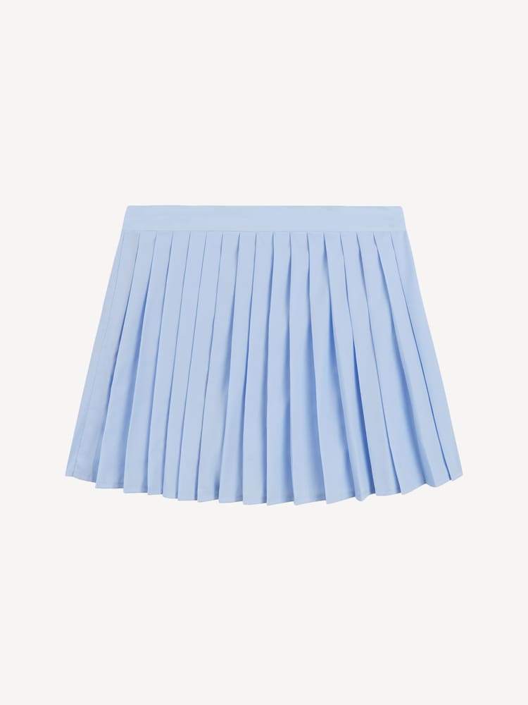 Sporty & Rich Blue Serif Logo Anae Skirt - Image 1 of 2