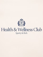 Sporty & Rich Cream Wellness Club MC Emboirdered Crewneck Sweat Top - Image 2 of 3