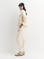 Sporty & Rich Cream Wellness Club MC Emboirdered Crewneck Sweat Top - Image 4 of 8