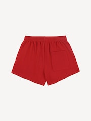 Sporty & Rich Red Varsity Crest Disco Shorts - Image 8 of 9