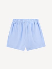 Sporty & Rich Blue H&W Crest Poplin Shorts - Image 6 of 8
