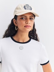 Sporty & Rich White SRHWC Ringer T-Shirt - Image 3 of 4
